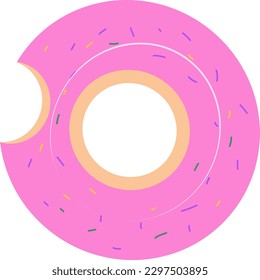 Pink swim ring donut style