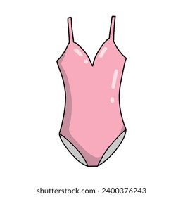 Pink swimsuit. isolated summer element