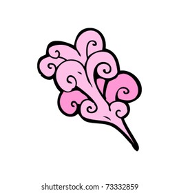 pink swirl design element