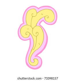 elemento de diseño de swirl rosa
