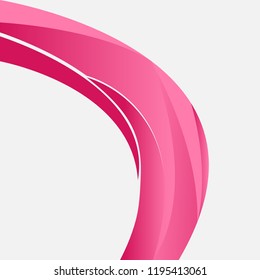 Pink swoosh curve line layer background with white space for add text , vector