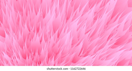 pink synthetic fur vector texture. Rose shaggy animal skin imitation, furry background.