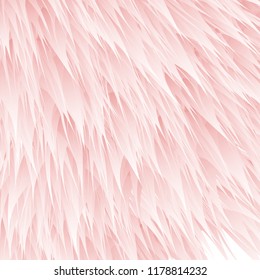 pink synthetic fur vector texture. Rose shaggy animal skin imitation, furry background.