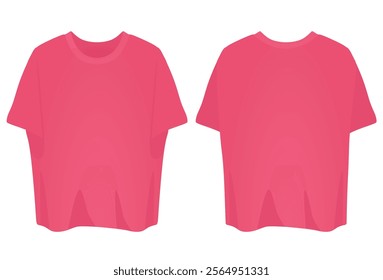 Pink t shirt. vector illustration