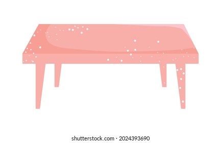 pink table icon on white background