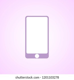 Pink tablet with white screen on pink background. Vector illustration EPS 10.