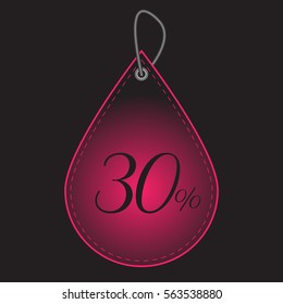 Pink tag with discount