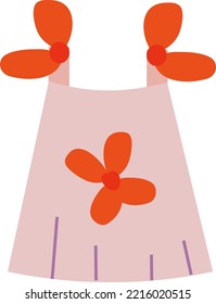 Pink tank top, illustration, vector on a white background.