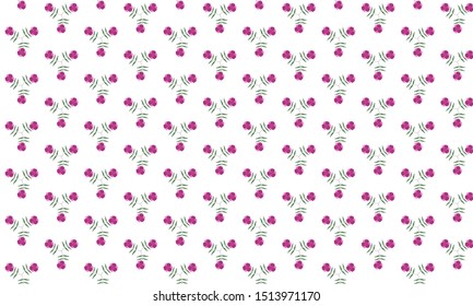 Pink Tansy FLower Triangle Pattern Background