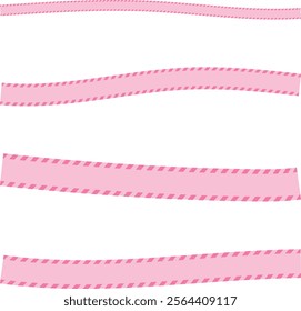Pink tape with diagonal line pattern on top and bottom