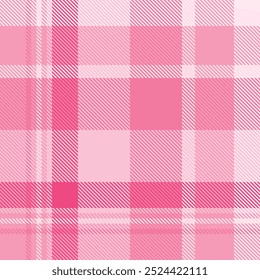 Padrão Tartan Rosa Sem Costura. Padrão de xadrez doce para impressão de camisas, roupas, vestidos, toalhas de mesa, cobertores, cama, papel, colcha, tecido e outros produtos têxteis.