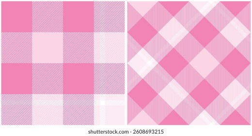 Pink Tartan Pattern Seamless. Sweet Checker Pattern for Shirt Printing,clothes, Dresses, Tablecloths, Blankets, Bedding, Paper,quilt,fabric and Other Textile Products.
