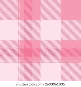Padrão Tartan Rosa Sem Costura. Padrão de xadrez doce para impressão de camisas, roupas, vestidos, toalhas de mesa, cobertores, cama, papel, colcha, tecido e outros produtos têxteis.