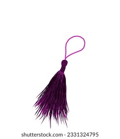 Pink tassels. Copy space for the text