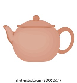 pink teapot asian utensil icon