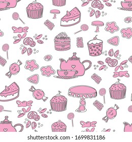 Tetera rosa, tarta y taza repiten sin problemas