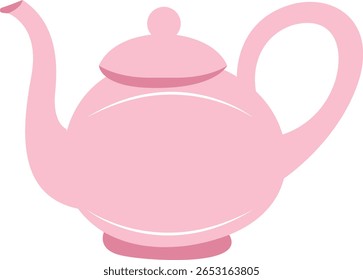 Pink teapot vector used in Ramadan and Eid celebrations, representing hospitality, warmth, and traditional iftar tea serving during festive gatherings.