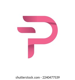 Pink Tech Logo- P Letter Logo- Power Logo