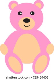 Pink Teddy Bear  isolate on white background