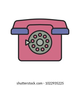 Pink telephone icon