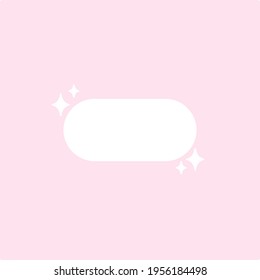 Pink template with white form and sparkles