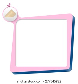 pink text box and paper envelope