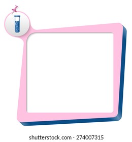 pink text box and test tube