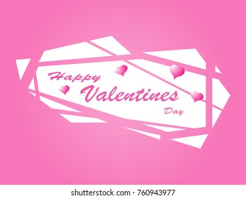 pink text design with abstract style happy valentines day
