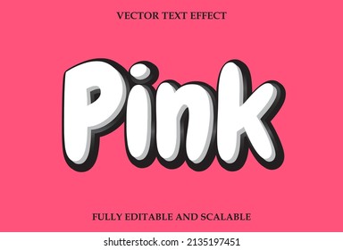 pink text effect editable for banner template.