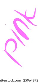 a pink text vector image for design and editing