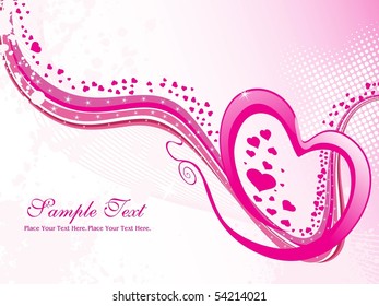 pink texture, dotted background with stylish romantic heart