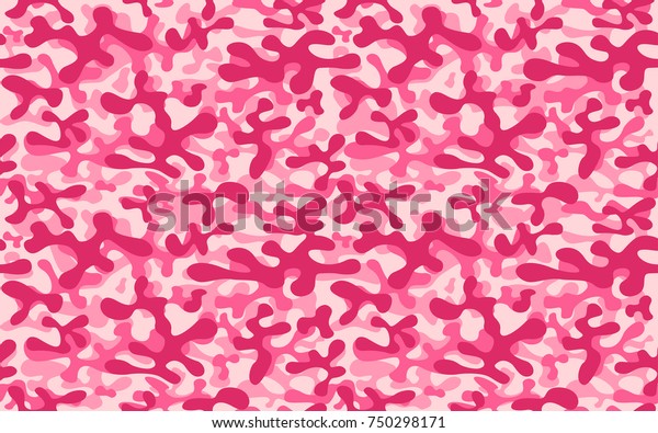 Pink Texture Military Camouflage Repeats Seamless Stock Vector (Royalty ...