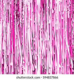Pink texture with stripes and drops. Like melting candle wax. Seamless background  for fabric, wrapping paper, home decor. Watercolor effect