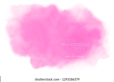 pink textured watercolor splotch.  water color stain background. vector eps 8