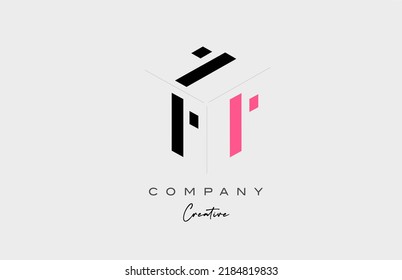 pink I three letter alphabet letter logo icon design. Creative template for business 