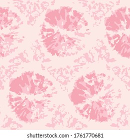El color de la corbata rosa marca el fondo. Impresión shibori de tira de tintes dibujados a mano sin inconvenientes. Fondo texturado de tinta, tela batik rústica japonesa. Ilustración vectorial de los proyectos de tela, fondo de pantalla, scrapbooking