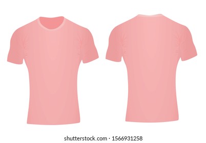 Pink tight t shirt. vector illustration