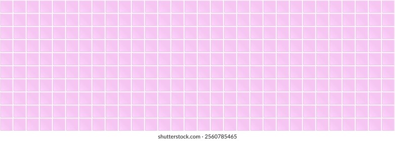 Pink tile design for wall and floor. Architecture vector background. Square ceramic tiled grid