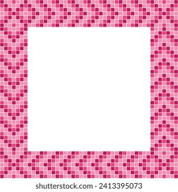 Pink tile frame, Mosaic tile frame or background, Tile background, Seamless pattern, Mosaic seamless pattern, Mosaic tiles texture or background. Bathroom wall tiles, swimming pool tiles.