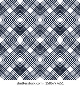Pink Tile Vector Seamless Pattern. Indigo Watercolor Chevron African Wallpaper. Dip Shibori Rustic Background. Scarlet Striped Stripe Indonesian Design. Japanese Textile Ornament