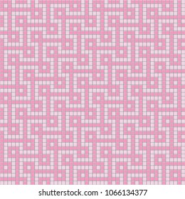 Pink tiles seamless vector texture.