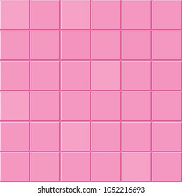Pink tiles texture. Abstract gray vector background