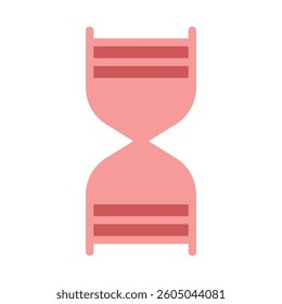 Pink Time Sandglass - Flat Design Conceptual Icon
