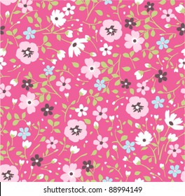 pink tiny floral seamless pattern