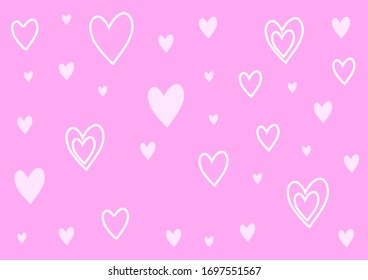 Pink tiny heart background and wallpaper