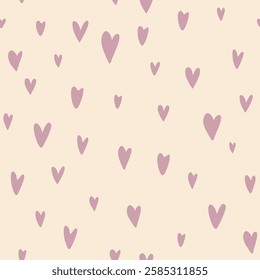 Pink Tiny Hearts Decorative seamless pattern. Repeating background. Tileable wallpaper print.