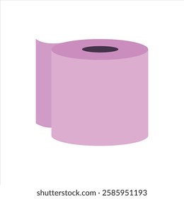 Pink Toilet Paper Roll isolated