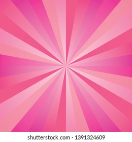 Pink tone burst background. Vector Illustration.