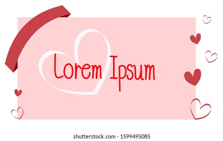 Pink tone heart shaped background for valentine postcard