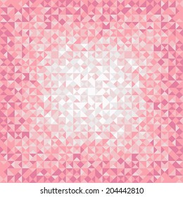 Pink tone triangle abstract background. Vector illustration